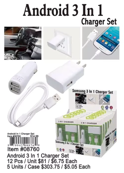 Android 3-in-1 Charger Set